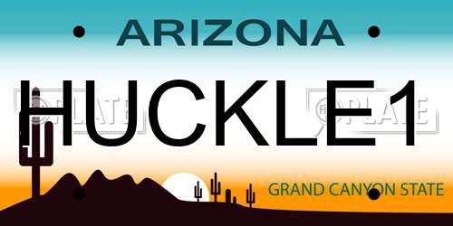 HUCKLE1 Arizona License Plate