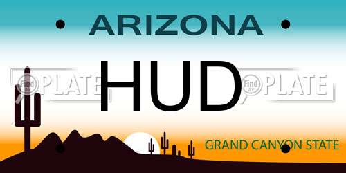 HUD Arizona License Plate
