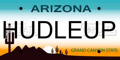 HUDLEUP Arizona License Plate