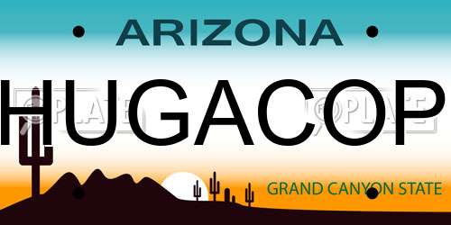 HUGACOP Arizona License Plate