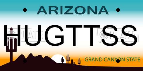 HUGTTSS Arizona License Plate