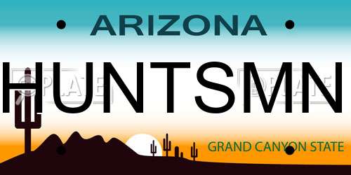 HUNTSMN Arizona License Plate