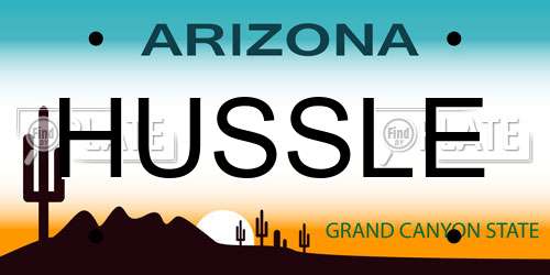 HUSSLE Arizona License Plate