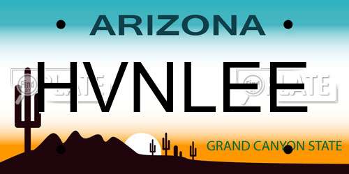 HVNLEE Arizona License Plate