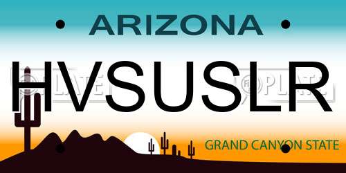 HVSUSLR Arizona License Plate