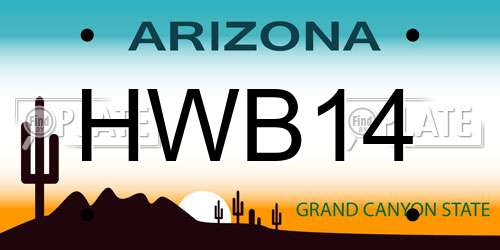 HWB14 Arizona License Plate