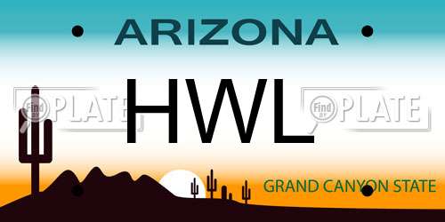 HWL Arizona License Plate