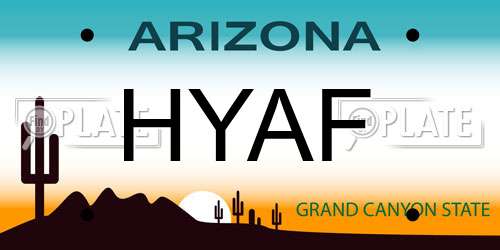 HYAF Arizona License Plate