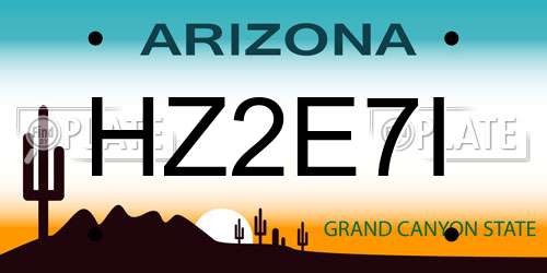 HZ2E7I Arizona License Plate