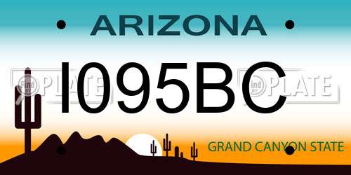 I095BC Arizona License Plate