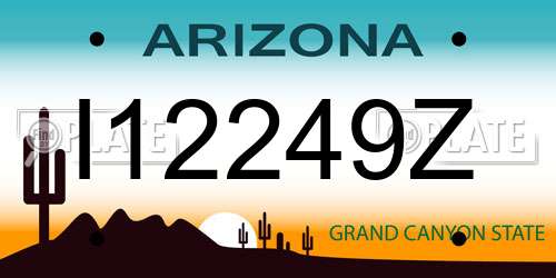 I12249Z Arizona License Plate