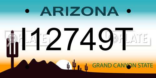I12749T Arizona License Plate