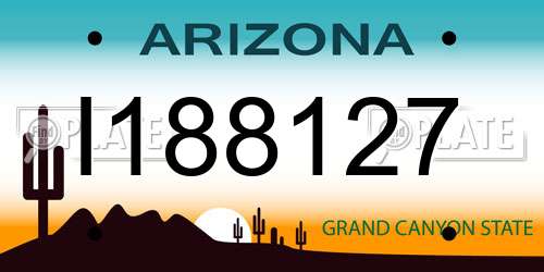 I188127 Arizona License Plate