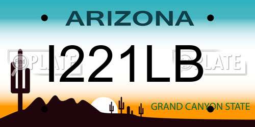 I221LB Arizona License Plate