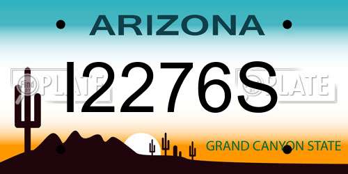 I2276S Arizona License Plate