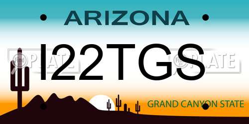 I22TGS Arizona License Plate