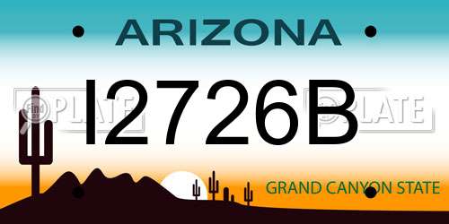 I2726B Arizona License Plate