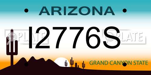 I2776S Arizona License Plate