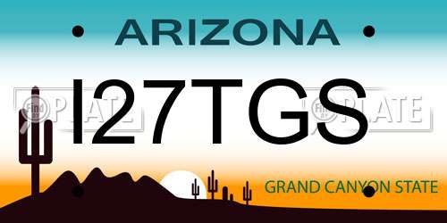 I27TGS Arizona License Plate