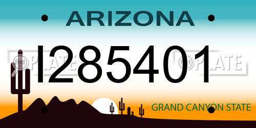 I285401 Arizona License Plate