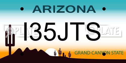 I35JTS Arizona License Plate