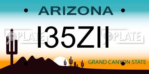 I35ZII Arizona License Plate