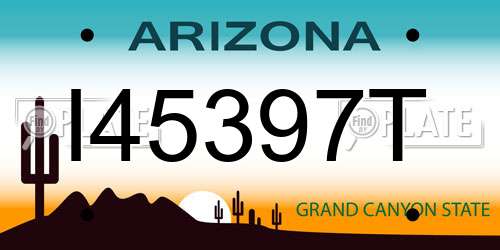 I45397T Arizona License Plate