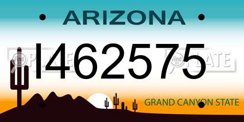 I462575 Arizona License Plate