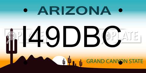 I49DBC Arizona License Plate