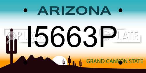 I5663P Arizona License Plate