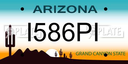 I586PI Arizona License Plate