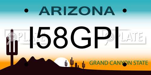 I58GPI Arizona License Plate