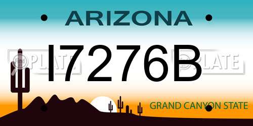 I7276B Arizona License Plate