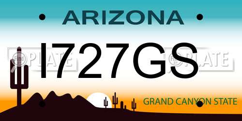 I727GS Arizona License Plate