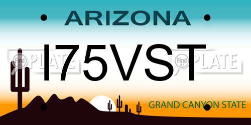 I75VST Arizona License Plate