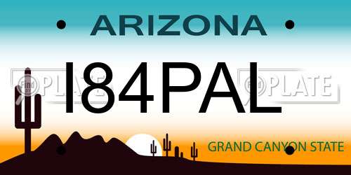 I84PAL Arizona License Plate