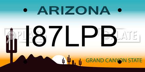 I87LPB Arizona License Plate