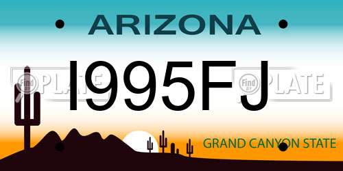 I995FJ Arizona License Plate