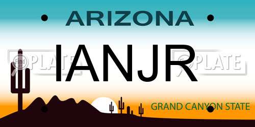 IANJR Arizona License Plate