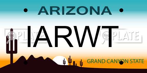 IARWT Arizona License Plate