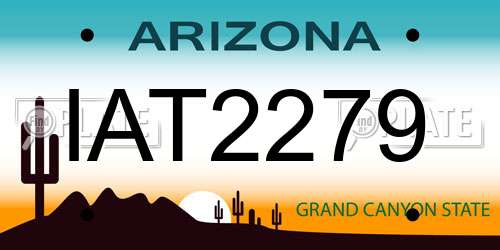 IAT2279 Arizona License Plate