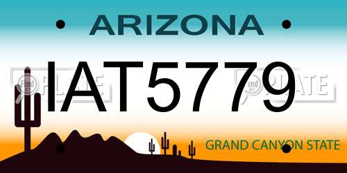 IAT5779 Arizona License Plate
