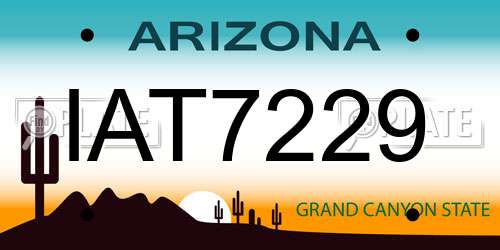IAT7229 Arizona License Plate