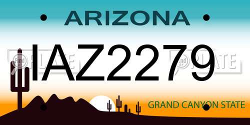 IAZ2279 Arizona License Plate