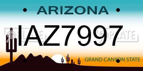 IAZ7997 Arizona License Plate