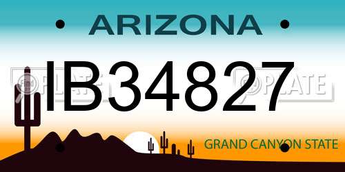 IB34827 Arizona License Plate