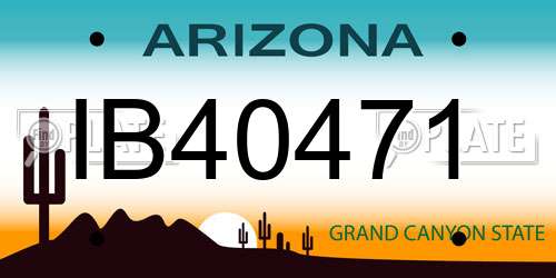 IB40471 Arizona License Plate