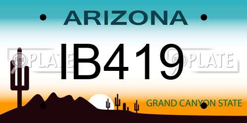 IB419 Arizona License Plate