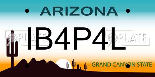 IB4P4L Arizona License Plate
