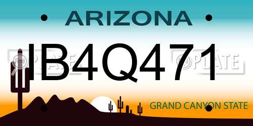 IB4Q471 Arizona License Plate
